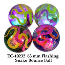 Funny 65mm Flashing Snake Water Boucing Ball Toy
